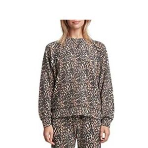 Sincerely Jules for Bandier Cheetah Patterned Sweatshirt